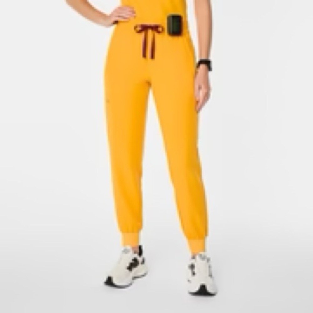 Figs emergency yellow Zamora jogger scrub pants